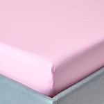 HOMESCAPES Pink Deep Fitted Sheet (12”) Single 200 TC 400 Thread Count Equivalent Pure Egyptian Cotton Bed Sheet with Fully Elasticated Skirt