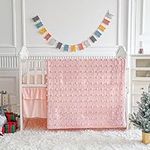 Pink Crib Bedding Set Tufted Dots J