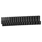 Capri Tools 1/2 in. Drive Shallow and Deep Impact Socket Set, Metric, 10 to 27 mm, 36-Piece