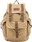 Gootium 21101KA Specially High Density Thick Canvas Backpack Rucksack,Khaki