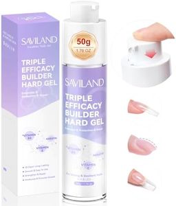 SAVILAND Clear Gel Builder: 50 g Gel Builder Innovative Pressing Bottle Rich in Vitamin E B5 Kerain for Nails Strengthener Extension Thickening, Thin Damaged Nail Repair&Care