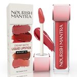 Nourish Mantra’s Khilkhilata Coral Lipstick (3.5ml)/ Matte Liquid Lipstick with SPF/Water Proof/Smudge Proof/Transfer Proof/Long Lasting/Suits All Skin Tones