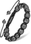 MagnetRX® Magnetic Hematite Bracelet – MAX Strength Magnetic Stones – Beaded Magnetic Bracelets for Men and Women (Bali 8mm Bead)