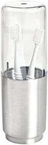 InterDesign Austin Toothbrush Case, Covered Toothbrush Stand