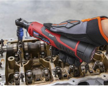 Sealey 12V 3/8" Ratchet Wrench Kit – SV12 Series, 2 Batteries, Red/Black