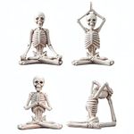 GISELA D Halloween Decoration Yoga Skeletons Skeleton Figures In Yoga Poses Decor for Halloween,Set of 4