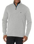 IZOD Men's Advantage Performance Quarter Zip Sweater Fleece Solid Pullover Jacket, Light Grey Heather, S