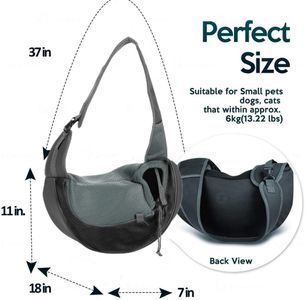 Mesh Dog Carrier Sling for Small Pets, 4-8lb Capacity