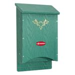 Kingsyard Large Bat Houses for Outdoors - Recycled Plastic Double Chamber Bat Box, Perfect Design to Attract Bats, Durable & Easy to Install for Backyard, Green