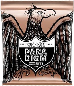 Ernie Ball Paradigm Medium Light Phosphor Bronze Acoustic Guitar Strings, 12-54 Gauge (P02076)