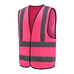 Hi vis Vests Pink Reflective Vest High Visibility hi viz vis Executive Waistcoat pink