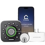 ULTRALOQ Smart Lock U-Bolt Pro + Bridge WiFi Adaptor, 6-in-1 Keyless Entry Door Lock with WiFi, Bluetooth, Fingerprint and Keypad, Smart Door Lock, Fingerprint Lock, ANSI Grade 1 Certified