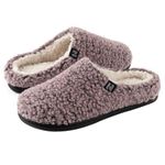 RockDove Women's Sherpa Fleece Clog Slipper, Size 5/6 UK Women, Pink