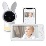 ARENTI Baby Monitor, 2K Smart Baby Camera with 5-Inch Wireless Display, Night Vision, Lullabies, Cry & Motion Detection, Temp & Humidity Sensor, Two Way Audio, App Control