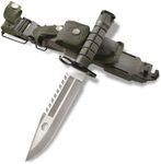 SZCO Supplies 12.75" M-9 Bayonet Military Style Tactical Saw Back Knife,Green/Black