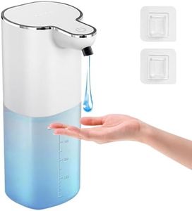 Automatic Soap Dispenser 400ml, Rechargeable Touchless Kitchen Sink Soap Dispenser, Wall Mounted or Tabletop Auto Gel Hand Liquid Dispenser for Bathroom, 4 Adjustable Dispensing Levels Soap Dispenser