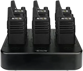 Retevis RT22 Walkie Talkies Rechargeable Hands Free 2 Way Radios Two-Way Radio(6 Pack) with 6 Way Multi Gang Charger