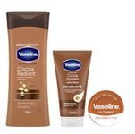 Vaseline Intensive Care Cocoa Radiant Body Lotion, Healthy Hands & Lip Therapy Regime Bundle 3 Piece