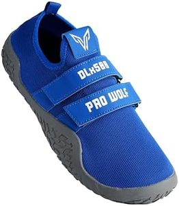 PRO WOLF Mens | Dlx500 Deadlift Shoes Cross-Trainer | Barefoot Powerlifting Weightlifting Shoes (Blue, 7), 7 UK