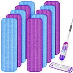 10 Pack Reusable Mop Pads for Swiffer PowerMop, 15'' Power Mop Refills Microfiber Mop Pads Refills for Hardwood Floor Cleaning, Machine Washable Dry Wet Spray Mop Floor Mop Pads Refills