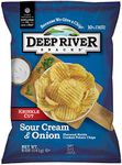 Deep River Snacks Krinkle Kettle Potato Chips, Sour Cream and Onion, 5 Ounce (Pack of 12), Gluten Free