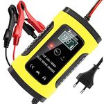 NWOUIIAY Intelligent Automatic Maintenance Car Battery Charger 6A 12V with Multiple Protection for Car Motorcycle ATV RV Boat