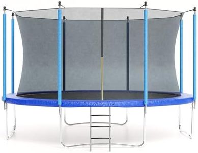 Garveetools Trampoline, 10FT 12FT 14FT 16FT Trampolines for Kids & Adults, Trampoline with Enclosure, Ladder, Recreational Trampolines for Outdoor Jump, ASTM Approved