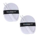 SHOESHINE White Shoe Lace for Sports shoes and Sneakers Flat Shoe Strings for Gym shoes and running shoes -120cm (Pack of 2 Pairs) 4 Piece Shoe Laces