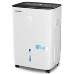 SAHAUHY 120 Pints Dehumidifier for Home Basement Large Room Spaces up to 6,200 Sq. Ft with Drain Hose and Water Tank