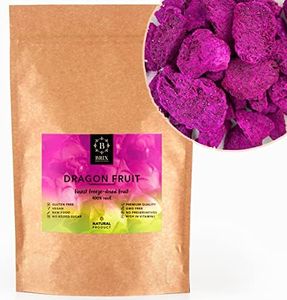 BRIX Pitaya Frutto del Drago Liofilizzato | 100% Frutto del Dragone Secco Naturale 95g | Frutta Essiccata | Non-OGM, Senza Glutine, Vegano e Vitamine Preservate