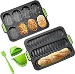 Set of 4 Silicone Baguette Pan with