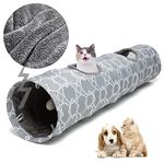 Luckitty Large Cat Toys Collapsible Tunnel Tube with Plush Balls for Rabbits Kittens FerretsPuppy and Dogs