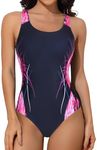 beautyin Womens Plus Size Athletic Swimsuits One Piece Slimming Bathing Suit