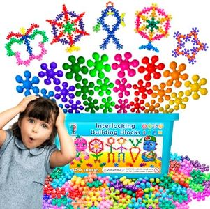 Curious 2 Learn 300 Pieces Building Blocks Kids STEM Toys Educational Building Toys Discs Sets Interlocking Solid Plastic for Preschool Kids Boys and Girls Aged 3+, Safe Material Creativity Kids Toys