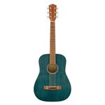 Fender FA-15 3/4 Scale Steel String Acoustic Guitar, with 2-Year Warranty, Blue, with Gig Bag