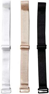 The Natural Womens Elastic Holder Bra Strap, White Nude Black, One Size US, White Nude Black, One Size