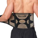 SOLOEVER Copper Back Braces for Lower Back Pain, Breathable Lumbar Support Belt for Men and Women, Lower Back Brace for Herniated Disc, Sciatica, Scoliosis, Heavy Lifting (Black, X-Large)