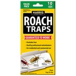 Harris Roach Glue Traps w/ Lure, Natural & Pesticide Free (10-Pack)