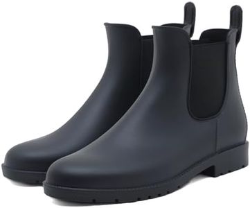 Uniuni Stivali Pioggia Donna Scarpe Impermeabili Comode Chelsea Boots Uomo Stivaletti Gomma Nero 40