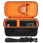 BOVKE Carrying Case for Bushnell Wingman View Golf GPS Speaker, Wingman View Travel Bag with Shoulder Strap and Extra Mesh Pocket for Charging Cords and Accessories, Black/Orange