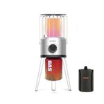 CAMPLUX Nano Portable Gas Heater, 2.34 kW, 2-Stage, 360° Outdoor Heating, 29 mbar Butane, ODS & Tip-Over Protection, Ideal for Camping, Fishing & Garden, NanoAir 2