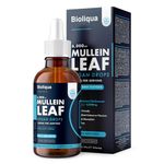 Mullein Leaf Liquid Drops - 60ml - 2 Month Supply - High Strength - Vegan - 60 Servings - Premium Mullein Leaf Extract - 6,000mg per Bottle - Fast Absorption - UK Made by Balance (1x Pack)