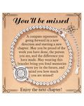 Shelucky Retirement Gifts for Women Goodbye Gifts for Coworkers Farewell Coworkers Leaving Going Away Gifts Bracelet