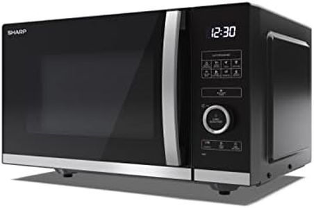 SHARP YC-QS254AU-B 25 Litre 900W Digital FLATBED Microwave, 10 power levels, ECO Mode, defrost function, LED cavity light - Black