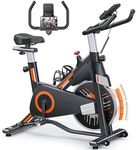 homeTro Exercise Bike - Magnetic Resistance Stationary Indoor Cycling Bikes for Home, Belt Drive Workout Stationary Bike with 330LBS Weight Capacity, Ultra Soft Seat, Phone Holder, Digital Display