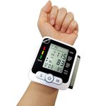 Adjustable Wrist Blood Pressure Monitor, Digital BP Machine with Voice Broadcast & 2x99 Readings, Portable BP Detector with Carrying Case, Blood Pressure Monitor for Home Use