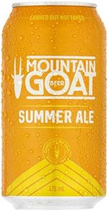 Mountain Goat Summer Ale, Crisp & Super Dry Craft Beer, Refreshing Ale, 4.7% ABV, 375mL (Case of 24 Cans)