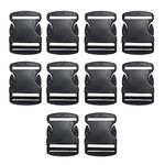 Risan Heavy Quick Release Buckles Adjustable Clips Snaps for Nylon Strap Backpack Bag Webbing Belt Dog Collars Sturdy Size 1” inch 10 Pcs