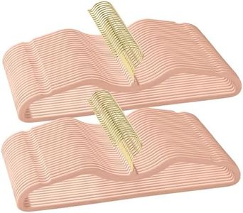 Velvet Short Neck Hangers - Heavy-Duty, Non-Slip Felt Surface, Space-Saving Design with Anti-Slip Grooves & Shoulder Shape, 360° Rotating Hooks, Durable for Coats, Shirt& Dresses