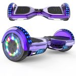 RCB Hoverboards for Kids and Adults 6.5 inch, Hoverboards with Bluetooth - Speaker - Colorful LED Lights, Hover Board Gift for Kids and Teenager
